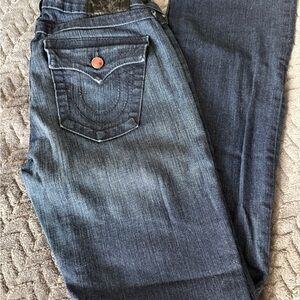 True Religion Dark Blue Straight Leg Jeans